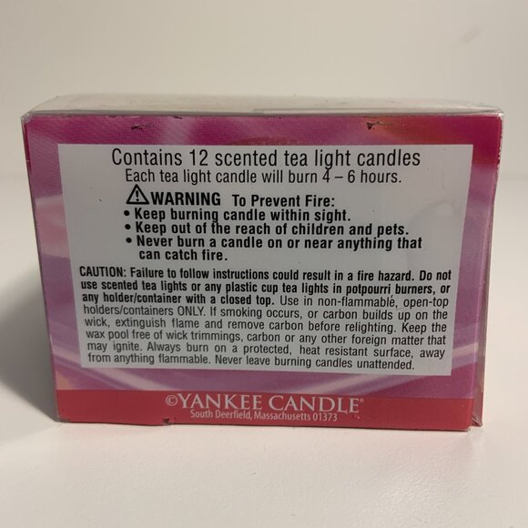 Yankee Candle Raspberry Sorbet Tealights Full Box of 12 Rare - Picture 2 of 4